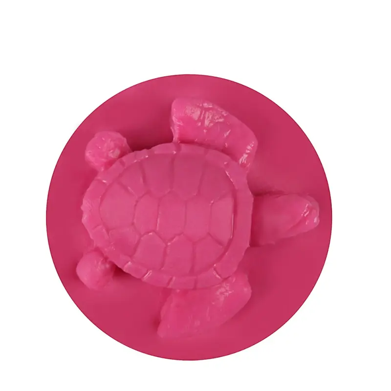 Moule en résine de Silicone en forme de tortue, bricolage, savon artisanal fait main, motif tortue Animal, mignon, décoration en 3D