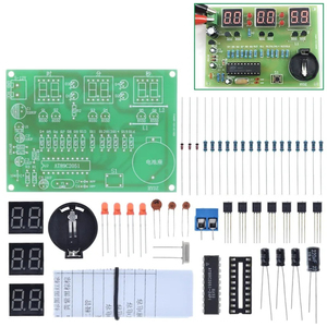 DIY <strong>Kits</strong> AT89C2051 Electronic Clock Digital Tube LED Display Suite Electronic Module Parts and Components DC 9V - 12V - Product Image 1