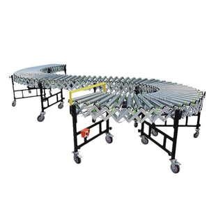 Transportador de rodillos de descarga extensible flexible por gravedad manual para clasificación de logística exprés - Product Image 1