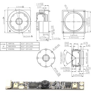 OEM 2MP 3MP OV3660 120 gradi fisheye modulo telecamera a infrarossi pcb 1080p mini modulo fotocamera usb2.0 per Laptop - Product Image 4