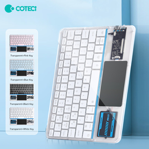 Coteci BT5.0 Ipad键盘RGB背光水晶兼容安卓视窗苹果系统新的usb-c端口触摸板2.4G平板电脑射频 - Product Image 2