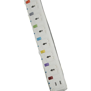 Enchufe de extensión Universal, toma de corriente múltiple con USB - Product Image 2