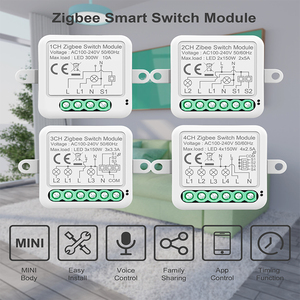 Venta al por mayor inteligente ZigBee interruptor inteligente de cuatro canales Alexa google home aplicación de control remoto Módulo de interruptor wifi - Product Image 5