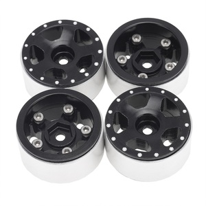 アルミニウム合金金属ホイールロックタイヤ1/24RCモデルアキシャルSCX2490081用5スポークホイールハブキット - Product Image 1