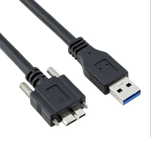 带锁定螺钉3M 5M的USB 3.0 a型公到微型B公扩展摄像机电缆 - Product Image 3