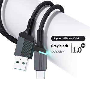 クロスボーダー編組高速充電データケーブルType-C PD16 Ice Blue Light 3A for Huawei for Xiaomi for Apple forモバイル充電 - Product Image 4
