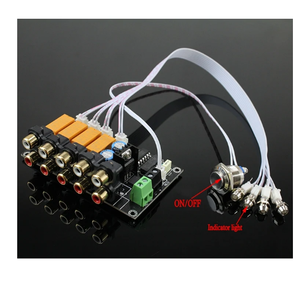 Selector de señal de entrada de Audio AC/DC, 4 entradas, 1 salida, placa de relé, placa amplificadora de conmutación de señal estéreo, RCA para altavoces - Product Image 2
