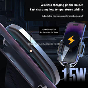 15Wベンチレーションマウントスマート充電セルドックステーションクレードルスタンド車の電話ホルダー車の電話ホルダーベント用ワイヤレス充電器