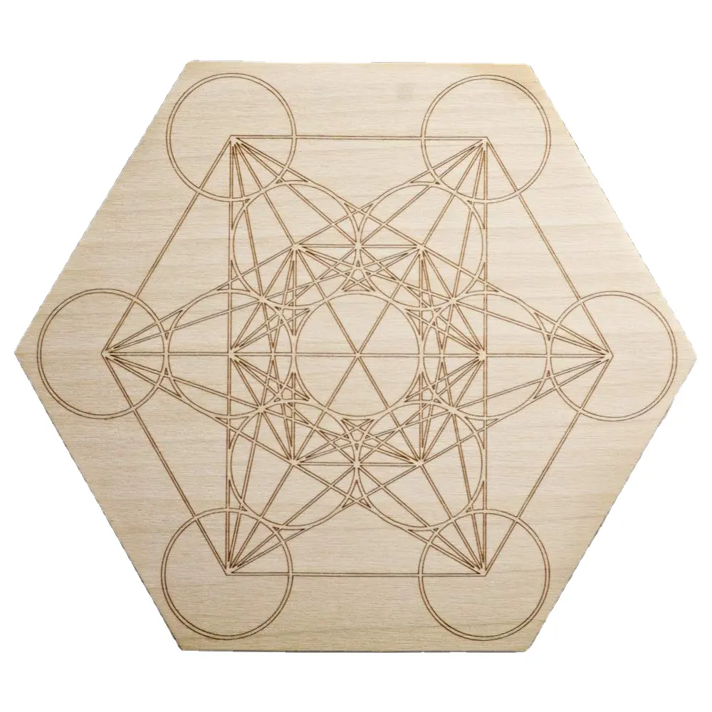 Tablero de rejilla geométrica de 6 pulgadas, minirejilla de cristal de madera, corte láser