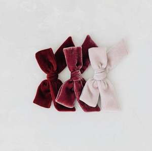 Baby Girl Custom Handcraft Velvet Hair <strong>Bow</strong> Large Hair <strong>Bow</strong> Velvet <strong>Bow</strong> Clips - Product Image 5