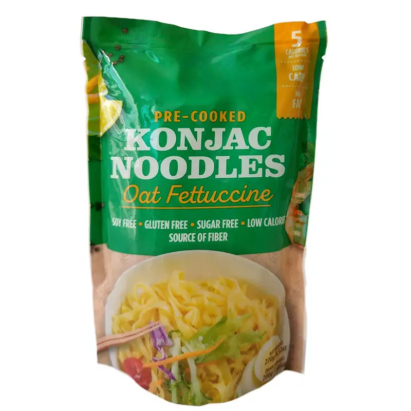 Tagliatelle di avena Konjac Fettuccine di pasta a buon mercato dopo zero carb cinese Fettuccine di avena noddle oem pasta al peperoncino istantaneo