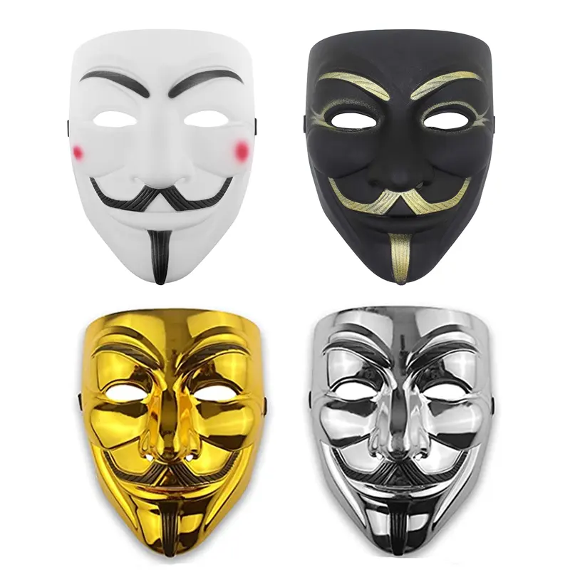 Decorações Halloween Cosplay Suprimentos Hacker Party Mask Vingança Máscara Halloween Para Atacado