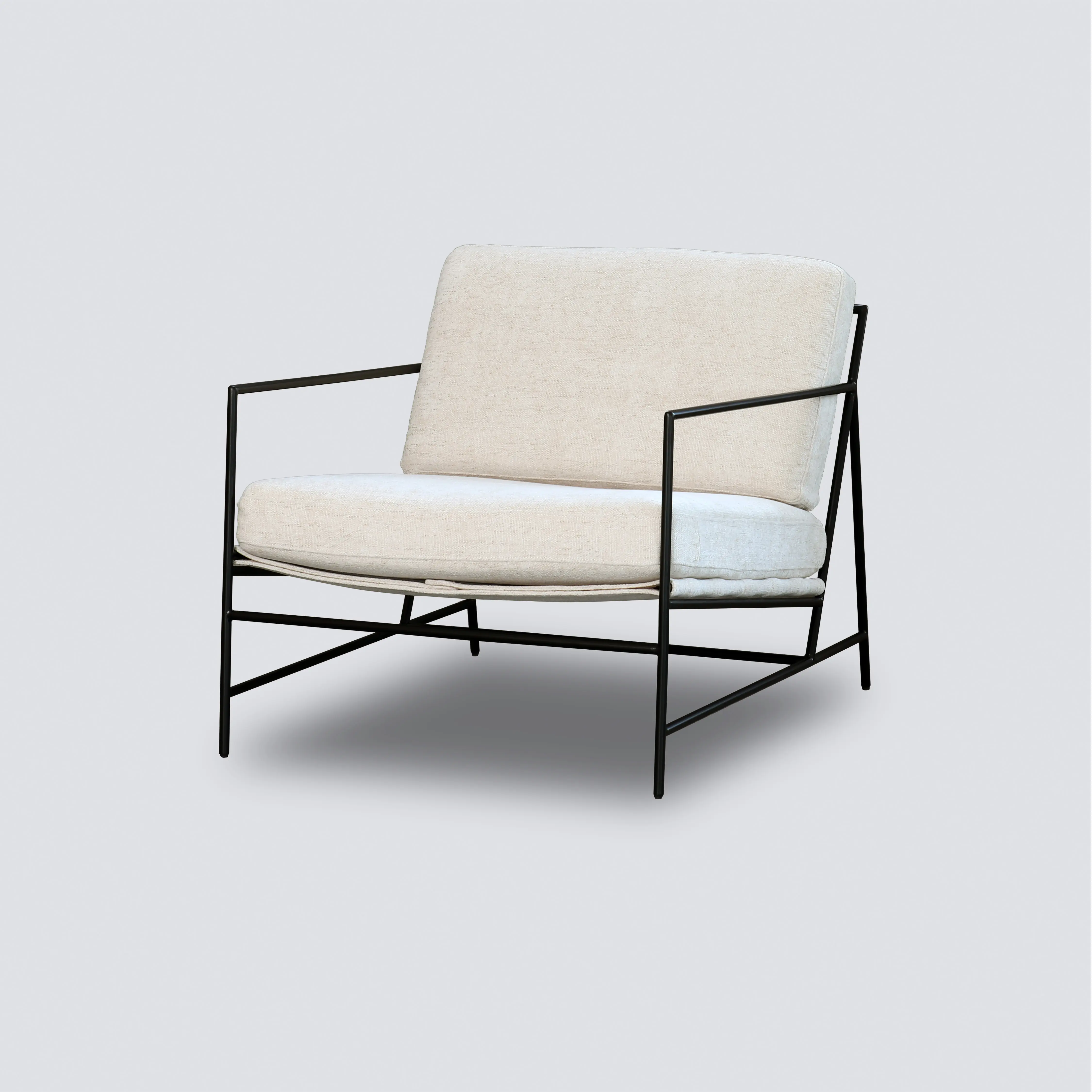 Arredamento NS design moderno occasionale struttura in metallo gambe in ferro arte divano set club sedia da salotto poltrona