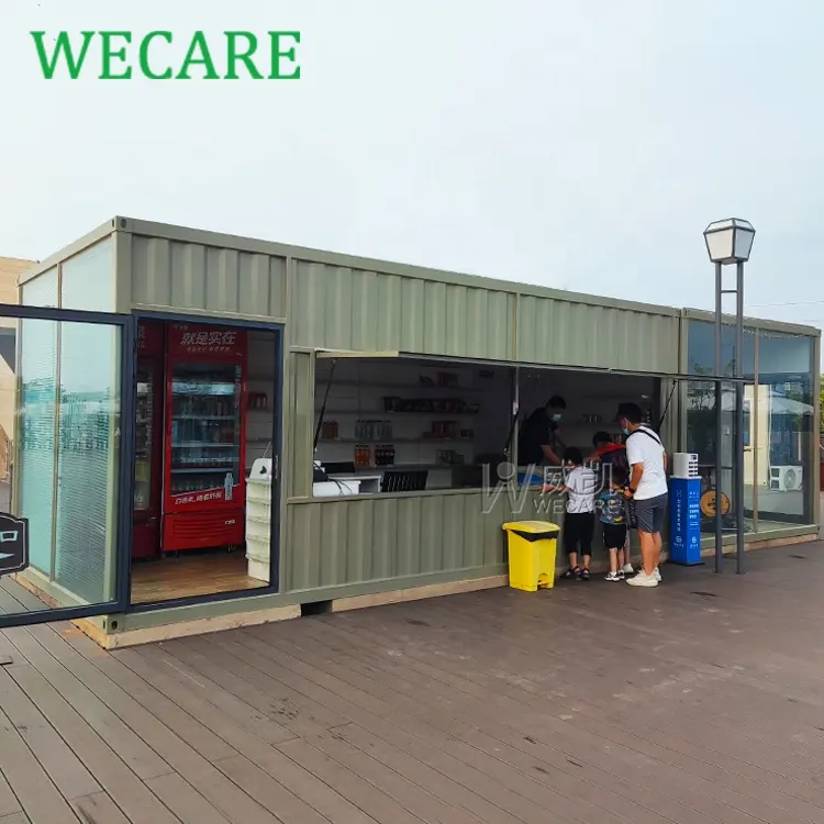 Negozio di container prefabbricati design personalizzato contenitore per la conservazione degli alimenti per la casa del negozio all'aperto mobile per il negozio di container del ristorante