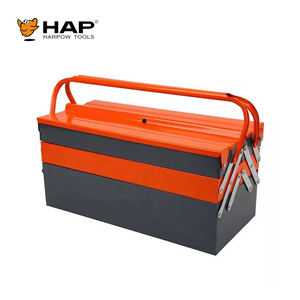 畅销书便携式钢制工具箱，带两个手柄悬臂金属存储工具箱 - Product Image 1
