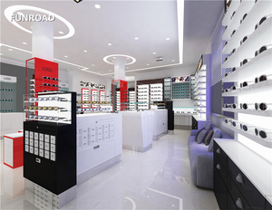 Optical Showroom Cabinet Wall Sunglasses Display Mounted Eyewear Glasses Display Stand for <strong>Shop</strong> Interior Design