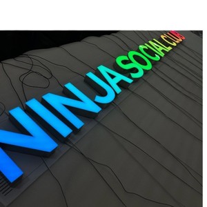 Производитель, пользовательский светодиодный знак, буква, 3D акриловая наружная светодиодная вывеска, бизнес-доска, индивидуальные программы для коптильни - Product Image 2