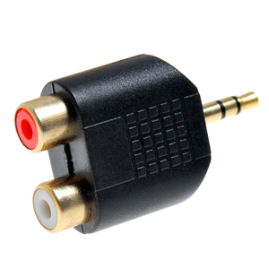 <strong>1</strong>/8&quot; 3.5mm Stereo Mini Plug to dual <strong>2</strong> <strong>RCA</strong> Female Jack <strong>Splitter</strong> Audio Connector for Stereo Audio Video Cable Convert - Product Image 5