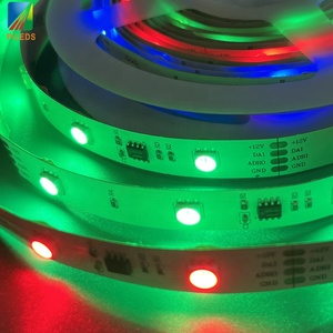 Tira de LED RGB direccionable DMX512 Ucs512C4 SMD5050 Pixe IP68 DC24V/12V potencia 5M grandes proyectos Ucs512C4 SMD5050 Pixe Dmx tira de LED