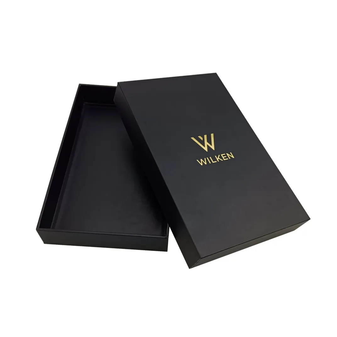Benutzer definierte Luxus Goldfolie Paper Board Deckel und Base Box Paket Gold Stamp ing Printing Starre Geschenk box Verpackung für Geschenk verpackung