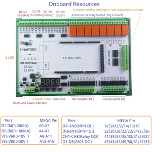 DNMEB50 16AI-16DI-16DO RS485 MEGA2560 <strong>R3</strong> IO Expanding Module Analog Digital Modbus Relay Board for Arduino Open PLC <strong>Remote</strong> IO - Product Image 6