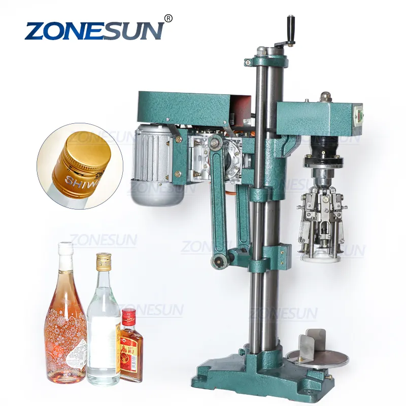 ZONESUN ZS-XG60 de Semi automática Vial frasco de vidrio botella Ropp de botella de tornillo de máquina de tapado Manual