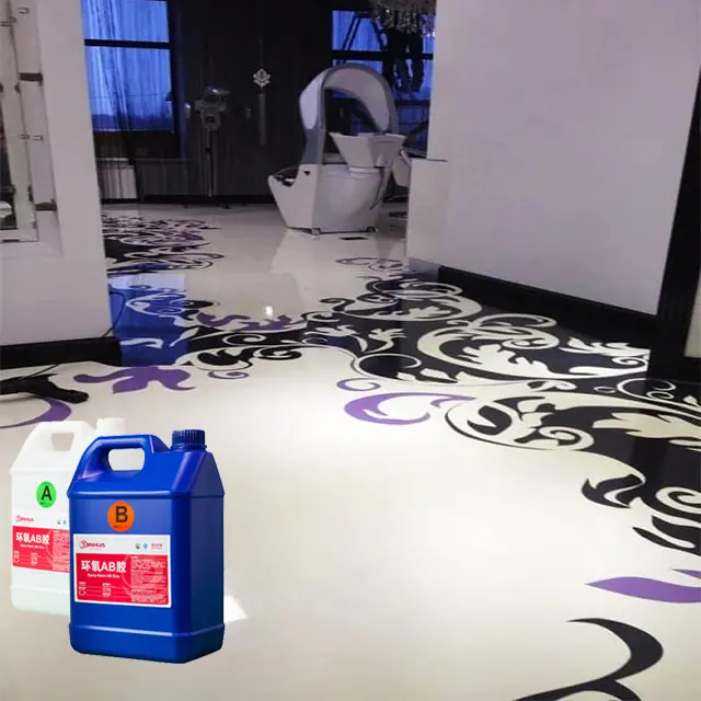 clear transparent epoxy resin floor coating