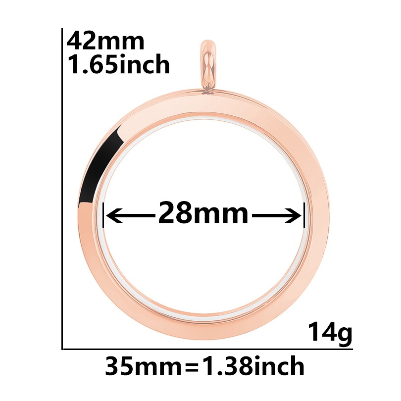 Or rose 1,38 pouces