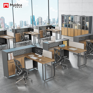 Single Employee <strong>Desk</strong> with Cabinet Storage, Industrial Style Office <strong>Desk</strong>, <strong>Simple</strong> and Modern <strong>Computer</strong> <strong>Desk</strong> - Product Image 5