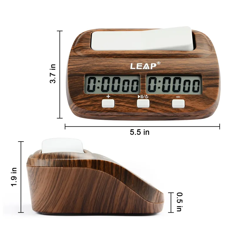 OEM ODM-reloj Digital de ajedrez, cronógrafo básico de madera con retraso, precio barato, juegos con temporizador digital