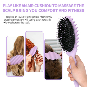 4cヘアに最適なブラシを定義する自然なカールデタングラーブラシを作成する環境に優しい麦わらスタイリング