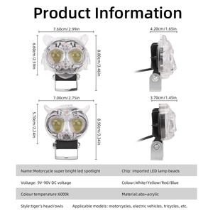 Çok renkli LED çekim ışığı yardımcı çalışma lambası ve Mini sürüş ışık su geçirmez IP67 motosiklet far - Product Image 4