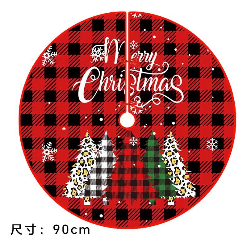 Sapin de Noël à carreaux rouges et noirs