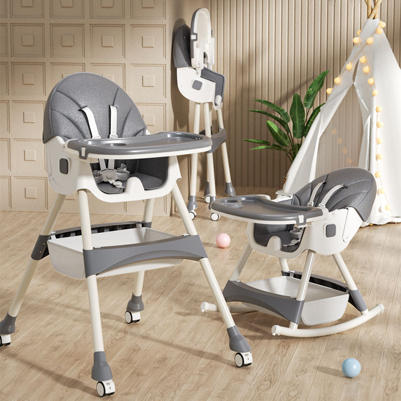 Footless dark gray rocking chair universal wheel