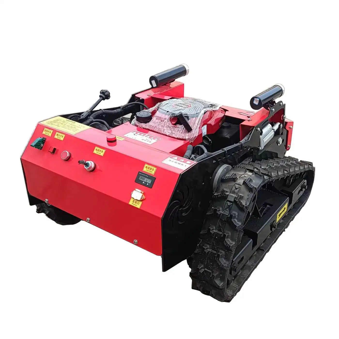 Benzinmotor atv kleine Roboter Gras Benzin Roboter Crawler Schlegel Rasenmäher Preis Raupen mäher Maschine mit Fernbedienung