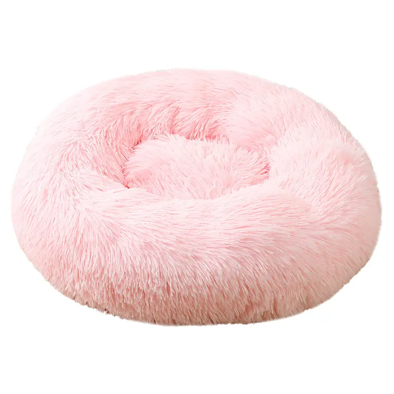 Hot-selling custom plush soft cozy dog bed washable round pet bed.