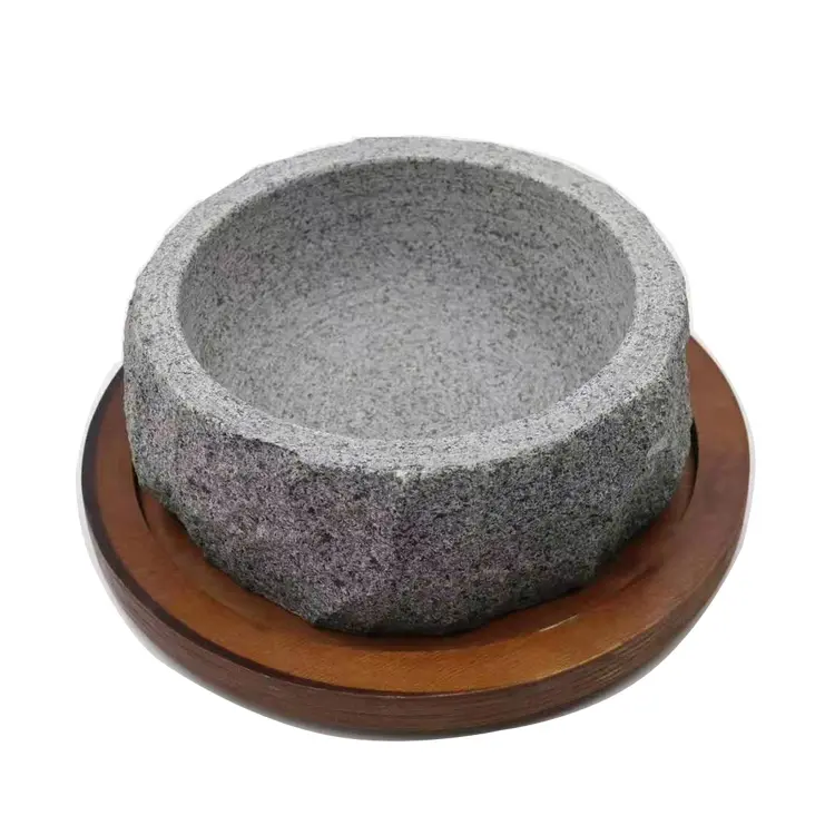 Vajilla de piedra Natural para Hotel, cuenco de comida y olla de arroz de piedra, utensilios de cocina para servir alimentos