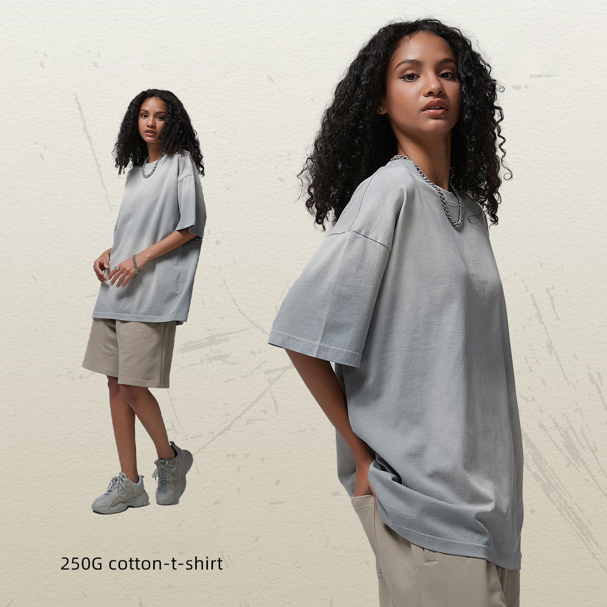 Spray dyed light gray