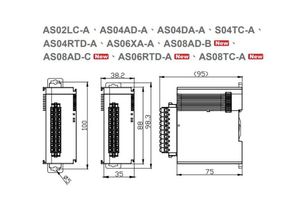 Delta-SPS-Modul Neues Original lager Delta-Analog-E/A-Modul AS02LC-A AS-Serie Modul SPS-Programmier logik steuerung