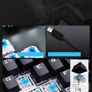 Spk8404-Teclado mecánico Real con cable, 104 teclas, luz mixta Rgb, retroiluminado, juego de teclado de ordenador - Product Image 4