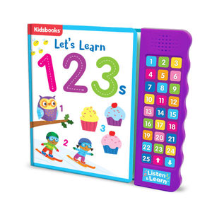 Superventas Let's Learn 123, libro de tablero de sonido para niños, audiolibro educativo interactivo - Product Image 2