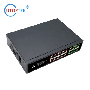 AI Gigabit Ethernet PoE Switch with 8 10/100/1000Base-T RJ45 2 POE+2UTP+2SFP Inlets IP <strong>Network</strong> - Product Image 2