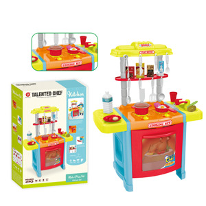 子供向けのユニセックスキッチンプレイゲーム & クッキングセット学習 & 楽しみのためのプラスチック玩具 - Product Image 3