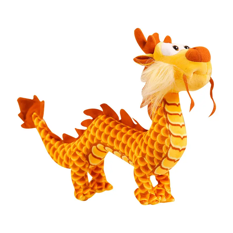 RuunJoy dragón chino de peluche de juguete Sky Roaming Overlord Puff 12 animales del zodiaco mitología tradicional china regalo de vacaciones