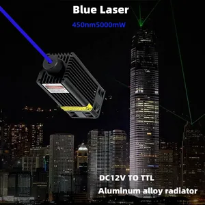 5W Laser Module 450nm <strong>TTL</strong> Blue Light with Interface Adapter Board for Laser Engraving Machine
