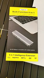 OEM Type C <strong>USB</strong> C 6 in 1 Ports Hub <strong>USB</strong> C <strong>to</strong> HDMI Monitor <strong>Adapter</strong> 4K Video <strong>USB2.0</strong> USB3.0 SD/TF PD <strong>3.0</strong> 6 in 1 Hub for PC Laptops - Product Image 6