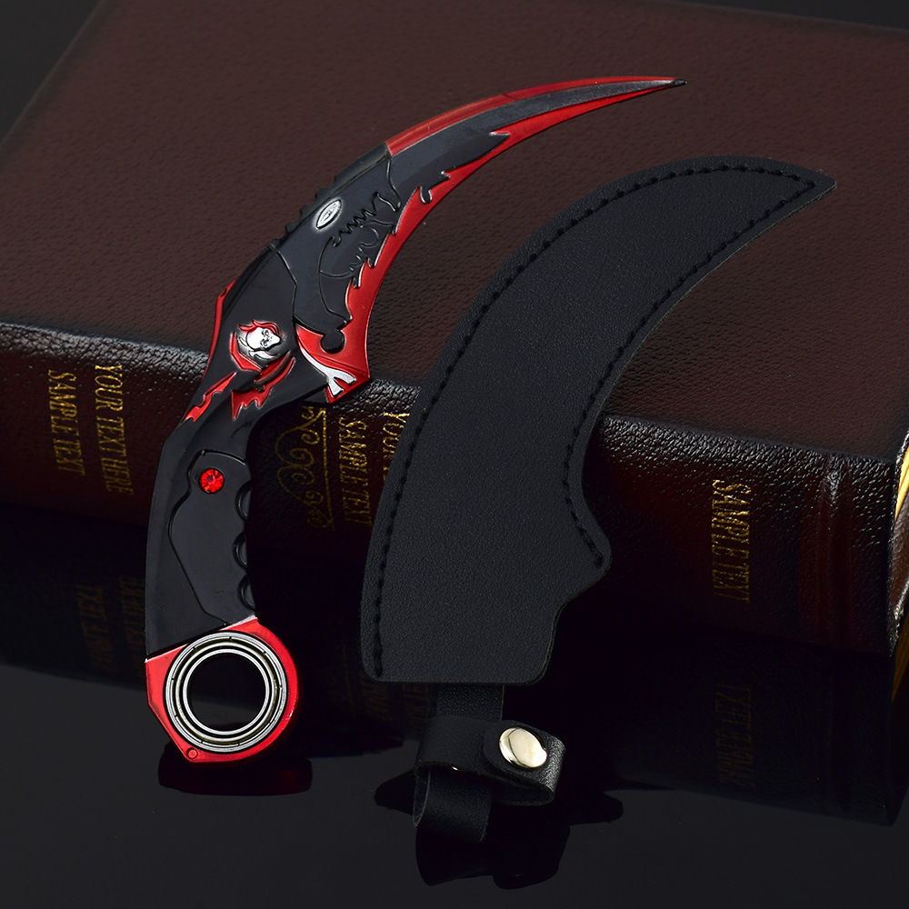 Étui en cuir noir Double Épine Lune Noire