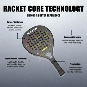 Caston Sport Custom Diamant/Traan/Ronde Koolstofvezel 3K/12K/18K/Kvl/T300/T700 Padelracket Professionele Paddle - Product Image 3