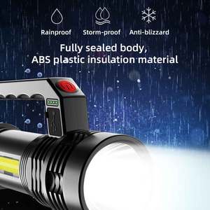 Tuần tra ngoài trời ánh sáng di động dẫn ánh sáng mạnh mẽ đèn pin đa chức năng tìm kiếm khẩn cấp ánh sáng IP44 đánh giá USB có thể sạc lại - Product Image 5