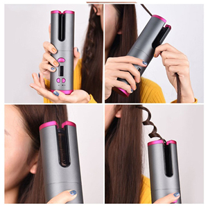 ฉลากส่วนตัว Mini USB ชาร์จอัตโนมัติไร้สายหมุนเมจิกผมดัดผมเหล็กไร้สายไฟฟ้าดัดผมอัตโนมัติ - Product Image 4